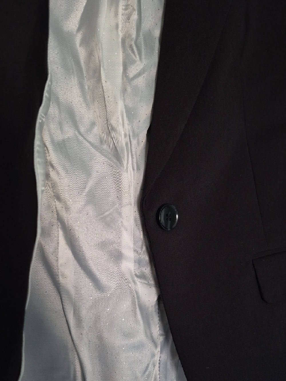 H&M Black Single-Button Women's Work Blazer Jacket Size 4 - Picture 5 of 8
